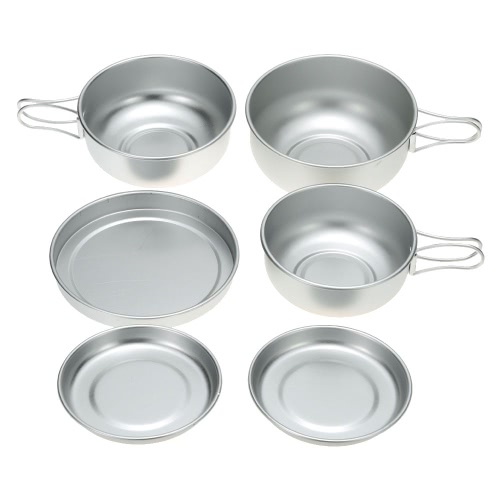 Les couvercles en aluminium et Pots petits ustensiles de cuisson avec chaleur bonne conductivité pour le Camping en plein air