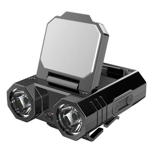

Portable Battery Display LED Headlight Waterproof Hat Clamp Light
