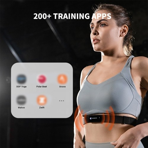 coospo H9Z Heart Rate Monitor Chest Strap Low Energy Real-Time Heart Rate Sports Monitor with BT 5.0/ANT+ for Fitness Yoga Riding Running 
