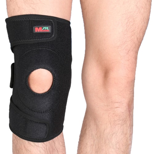 ​Mumian 1pcs Adjustable Breathable 3-fixing-band Sports Knee Pad Patella Protector Support Cycling Running Knee Warmer Mountaineering Winter Knee Protect Sleeve Brace Thickened