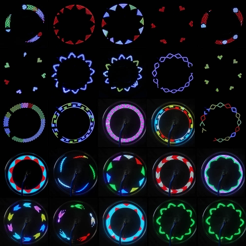 

14 светодиодов Bicycle Spokes Lights Цвет, меняющий свет велосипеда Светильник с подсветкой для велосипеда
