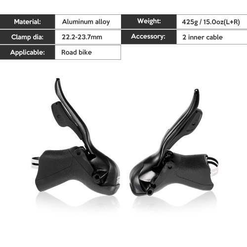 

Bike Shifter Lever Front Rear Derailleur Set 7S / 8S / 9S / 10S Road Bike Brake Lever Extra Inner Shift Cable