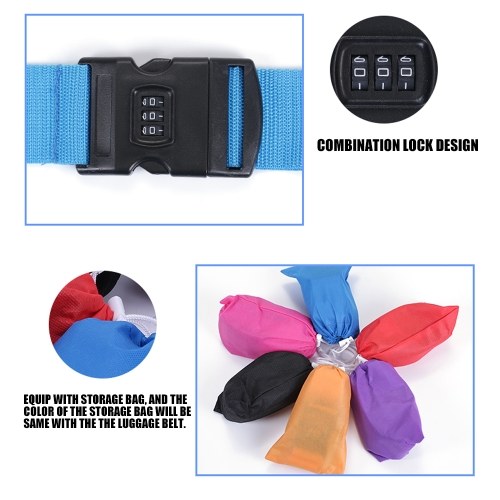 

Useful Adjustable Nylon Password Lock Travel Luggage