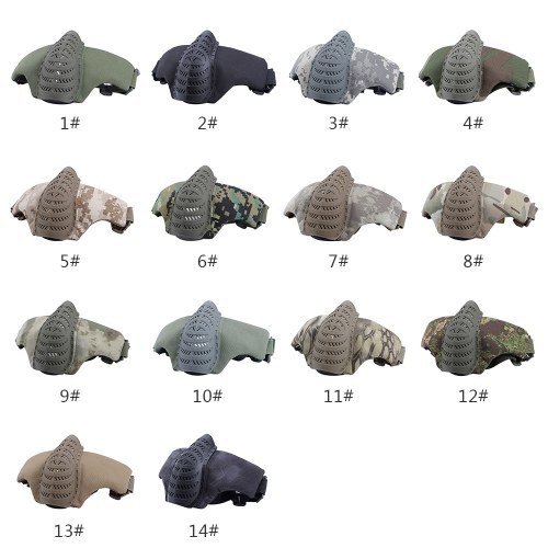 

Foldable Half Face Mesh Mask Adjustable Tactic Lower Face Protective Mask 14 Colors Available