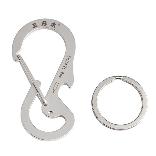 Multifunktionales Carabiner Keychain Edelstahl Survival Gear Pocket Tool