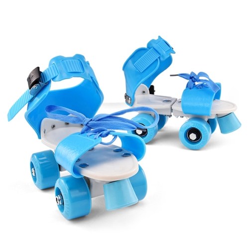 Adjustable Size Children Roller Skates Double Row Skates Skating Shoes Double Wheels Skates for Beginners Girls Boys