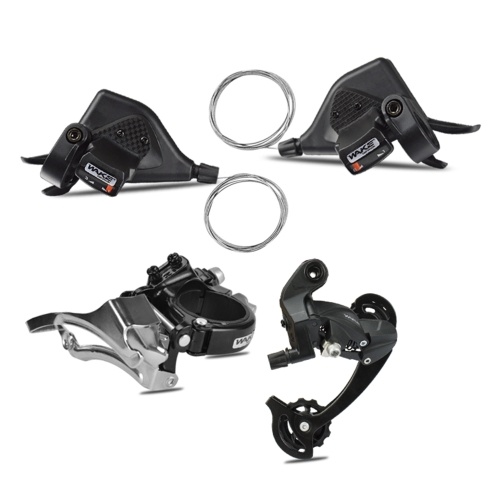 

Bike Front Derailleur Compatible with 42-34-24T/42-32-22T Crankset Bike Solid Steel Front Derailleur Replacement Part