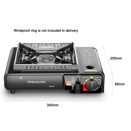 Cassette Stove Portable Gas Burner Butane Stove 2.9KW with Piezo Ignition for Outdoor Cooking Camping Picnic Backpacking Hiking Barbecue