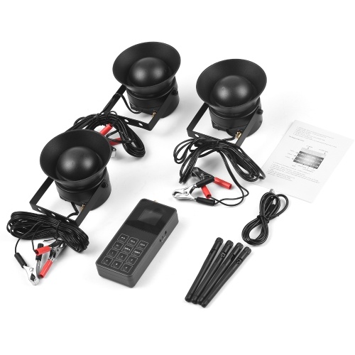 TOMTOP Bird Repellent Devices Outdoor Wireless MP3 Bird Repellent System 3in1 with Remote Control 50W Speakers 182 Sounds Animal Repellent Outdoor 