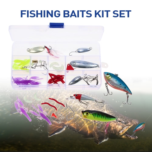 

Lixada 45pcs Fishing Lures Baits Fishing Gear Lures Kit