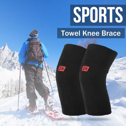

2PCS Knee Brace Towel Knee Sleeve Basketball Knee Pad Support Guard Protector Leg Support Sports Snowboard Knee Compression Sleeve Pad