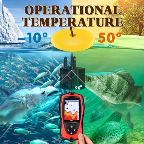 LUCKY FF1108-1CT Portable Fish Finder 100M/300FT Depth Fish Alarm Wired Fish Detector 