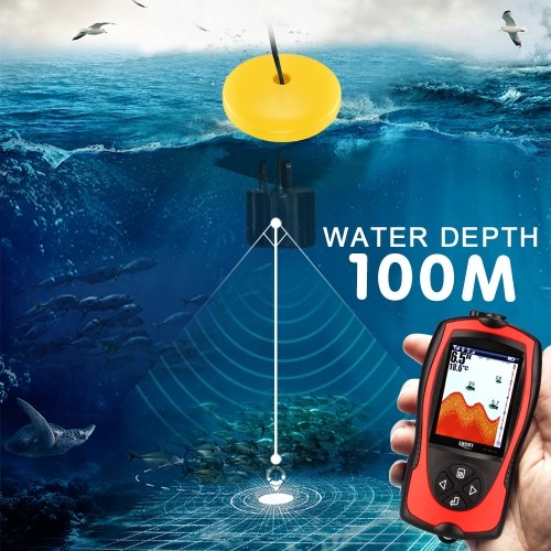 LUCKY FF1108-1CT Portable Fish Finder 100M/300FT Depth Fish Alarm Wired Fish Detector 