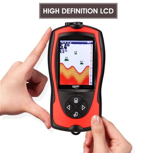 LUCKY FF1108-1CT Portable Fish Finder 100M/300FT Depth Fish Alarm Wired Fish Detector 