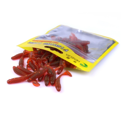 

50PCS Soft Lure T-Tail Fish Soft Bait Soft Baits Artificial Blackfish Striped Bass Fishing Gear Tackles Spinning Tools