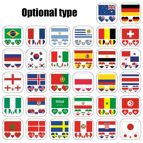 

Environmental Protection Waterproof and Anti-sweat National Flag Tattoos Stickers