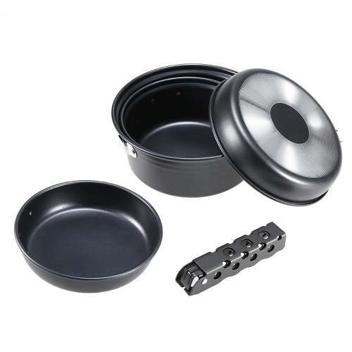 

Outdoor Camping Pot Set Non-stick Camping Cookware 2-3 Person Cook Set