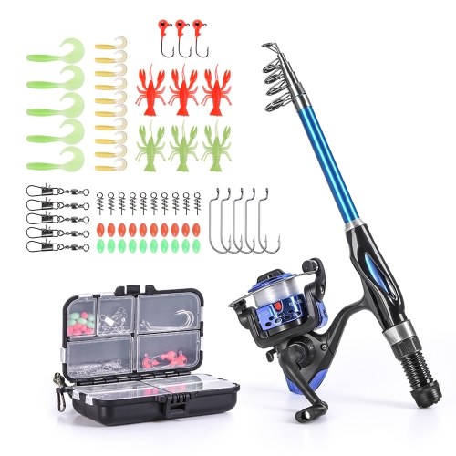 Kit completo combinato Mulinello da pesca con canna da pesca Blusea