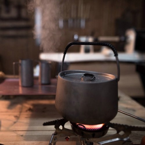 

1.0L Ultralight Titanium Kettle Outdoor Portable Water Kettle Coffee Pot