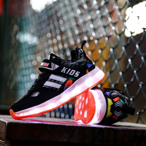 

Unisex Fashion Kids Lovely LED Light Glowing Shoes