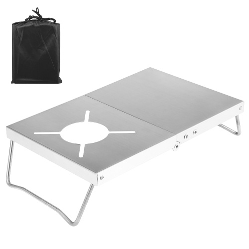 

Outdoor Windproof Folding Camp Stove Stand Cooking Station Table for Camping Hiking Backpacking Picnic