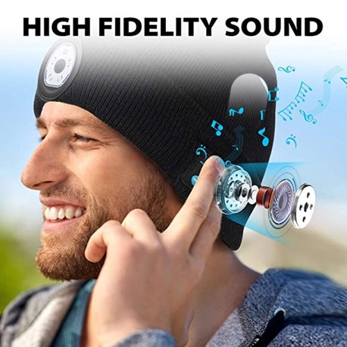 

Wireless Music BT Hat LED Wireless Call Knitted Hat Night Running Outdoor Lighting Emergency Lamp Warm Multifunctional Knitted Hat
