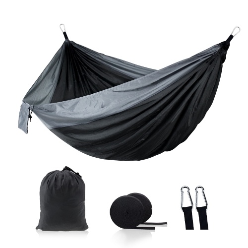 

Nylon Hammock Widened Indoor Outdoor Swing Camping Supplies 210T Nylon Beach Hammock Travel Hiking Hammock
