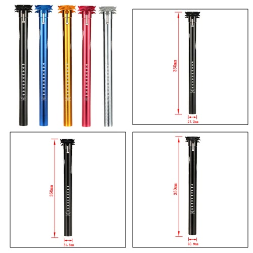 

GUB Lightweight Bicycle Seatpost Aluminium Alloy MTB Mountain Road Bike Seat Post 27.2/30.9/31.6*350mm