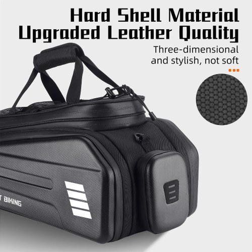 WEST BIKING E-Bike Rear Seat Bag Electric Bicycle Battery Bag Expandable Large Capacity Bicycle Rack Seats Bag Waterproof Cycling Bag 
