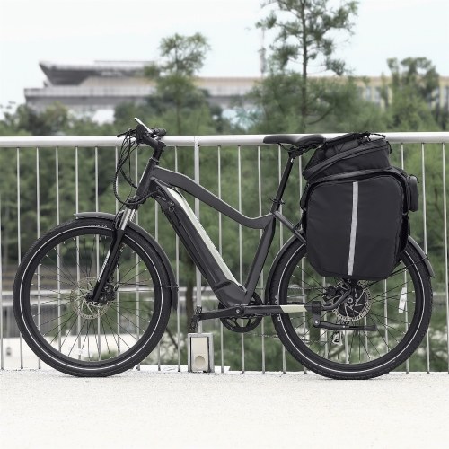 WEST BIKING E-Bike Rear Seat Bag Electric Bicycle Battery Bag Expandable Large Capacity Bicycle Rack Seats Bag Waterproof Cycling Bag 
