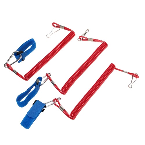 3pcs aufgewickelt Paddel Leine elastisch Kajak Kanu Safety Rod Leine Kajak Zubehör Strecke bis 195cm