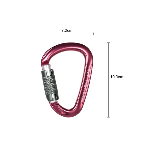 

28kN Professional Safety D Buckle Autolock Self Locking Aluminum Alloy Carabiner for Outdoor Survival Mountaineering Rock Climbing Caving Rappelling Rescue Engineering