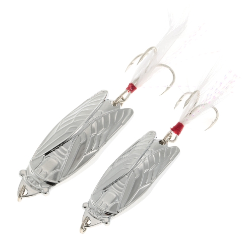 Pesca Cicada Bait Sequins Shell Spoon Lures Paillette Lures di pesca in metallo