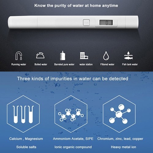 

Portable TDS Tester Water Quality Testing Meter With LCD Screen