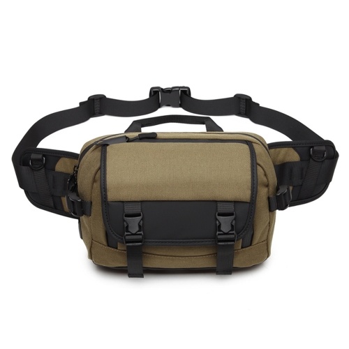 

OZUKO Cross-body Bag Chest Bag Waist Bag for Men Multi-layer Storage USB Interface Splash-proof Fabric