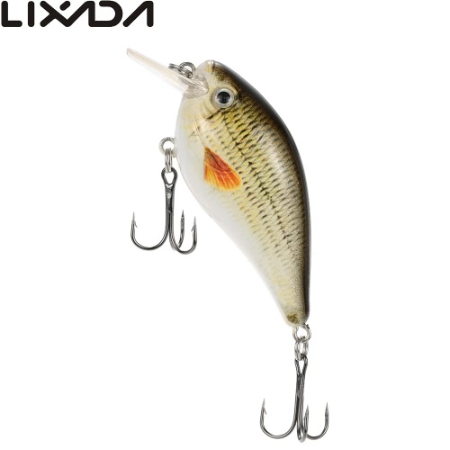 Lixada 75mm/13g Crank Fishing Lure Hard Bait with Hooks Fishing Metal Ball Tackle