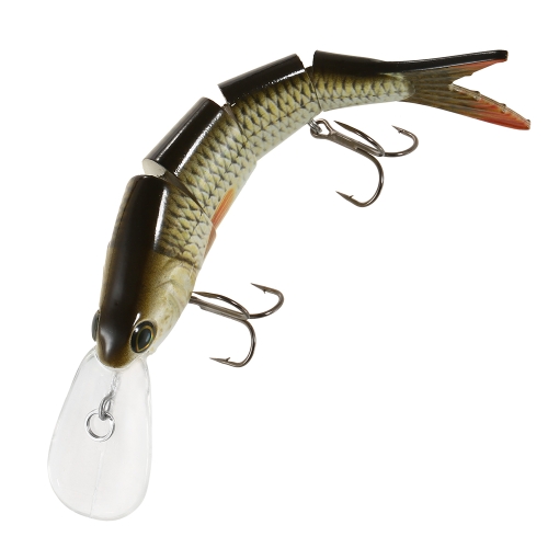 

Lixada 1 PCS Fishing Lure 4 секции Hard Lure 3D Simulation Bait Большая секционированная искусственная приманка VIB Bait Treble Hook Fishing Tool