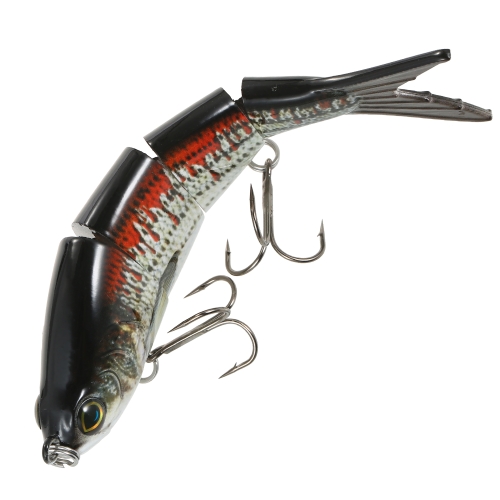 

Lixada 1 PCS Fishing Lure 4 секции Hard Lure 3D Simulation Bait Большая секционированная искусственная приманка VIB Bait Treble Hook Fishing Tool