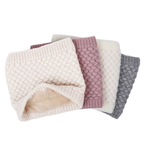 

Winter Ribbed Knitted Circle Loop Ring Scarf Neckerchief