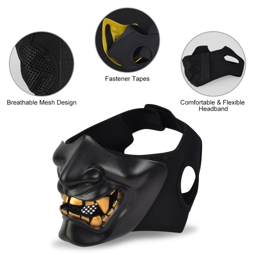

Half Face Mask Lower Face Protective Mask for Camping Games Cosplay Party