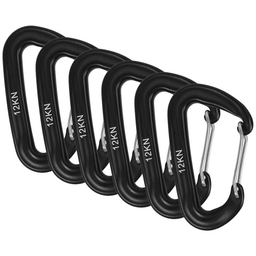 

6 PCS Carabiner 12KN Heavy Duty Carabiner Clips for Hammocks Camping Hiking Backpacking