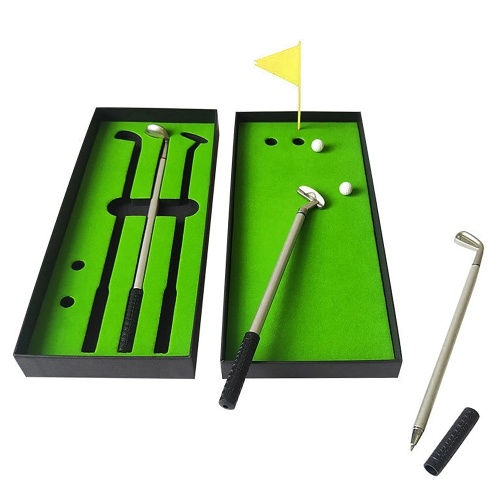 

Desktop Golf Pen Toy Set Portable Tabletop Golf Ballpoint Pen Flag Set Mini Desk Games Creative Gifts
