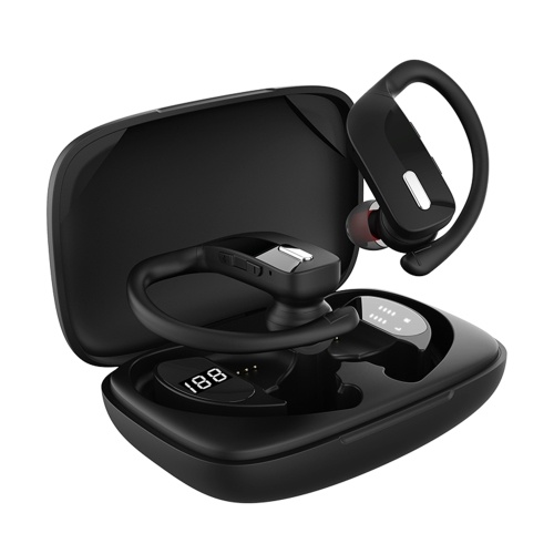 T17 5.0 BT Connected Headset Fone de Ouvido Fone de Ouvido Fone de Ouvido LEDs Sensível ao Toque Alto-falante Binaural Embutido 600mAh Bateria recarregável de alta capacidade Mini portátil