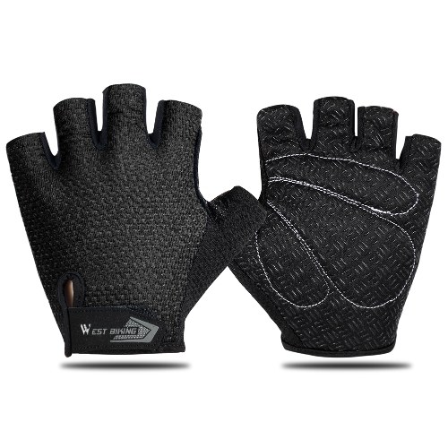 

WEST BIKING Half Fingers Glove Sports Running Cycling Biking Glove Shock Absorbent Breathable Glove Cycling Glove Road Bicycle Glove