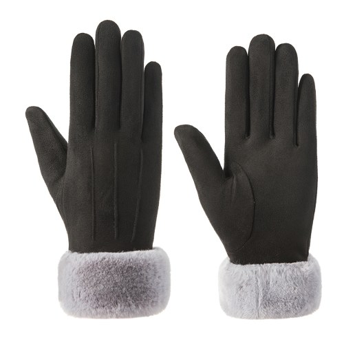 

Glove Universal One Size Winter Warm Lining N-on-slip Touching Screen For Sport Bike Riding Running