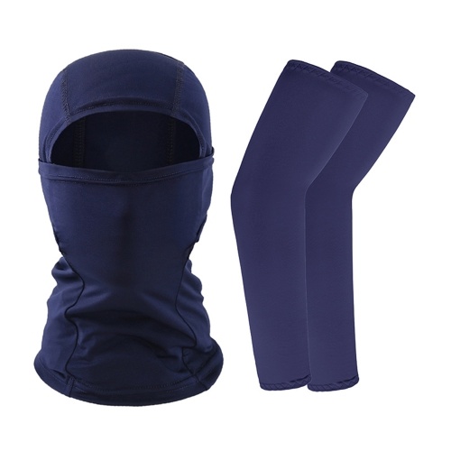 

Summer Face Cover Arm Sleeves Set Women Men Breathable Face Protection Sun Protection Long Arm Sleeves for Camping Cycling Running Mounteering Fishing