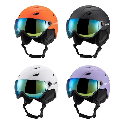 Integrated Ski Helmet Men and Women Snowboard Helmet with Removable Visor Goggles