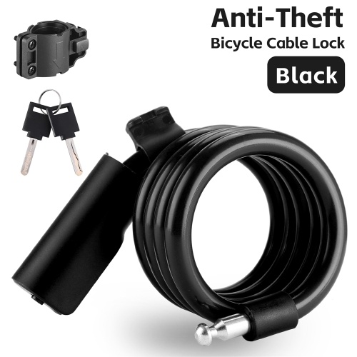 Portable Bicycle Safety Lock Steel Cable Lock AntiTheft Elasticity Lock Road Bike Steel Wire Lock Cycling Lock 