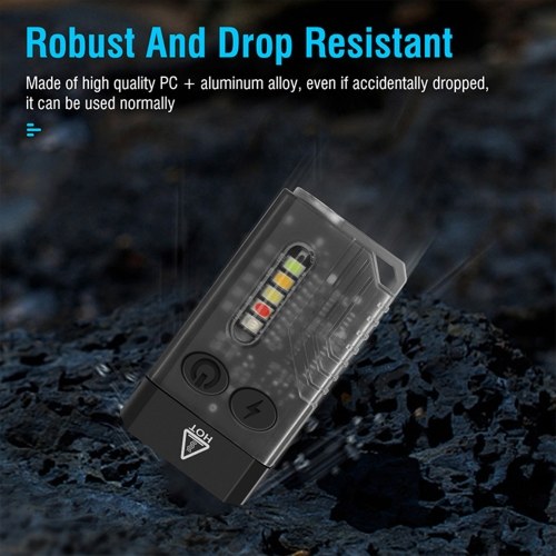 Portable LED Flashlight with 365nm UV Light Multifunctional Keychain Flashlight Magnetic Work Light with Multiple Lighting Modes Support Beeping Alarm 