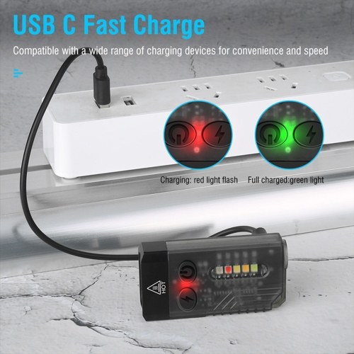 Portable LED Flashlight with 365nm UV Light Multifunctional Keychain Flashlight Magnetic Work Light with Multiple Lighting Modes Support Beeping Alarm 
